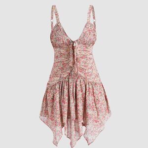 Nwt Cider Ditsy Floral Ruched Cami Dress sz S